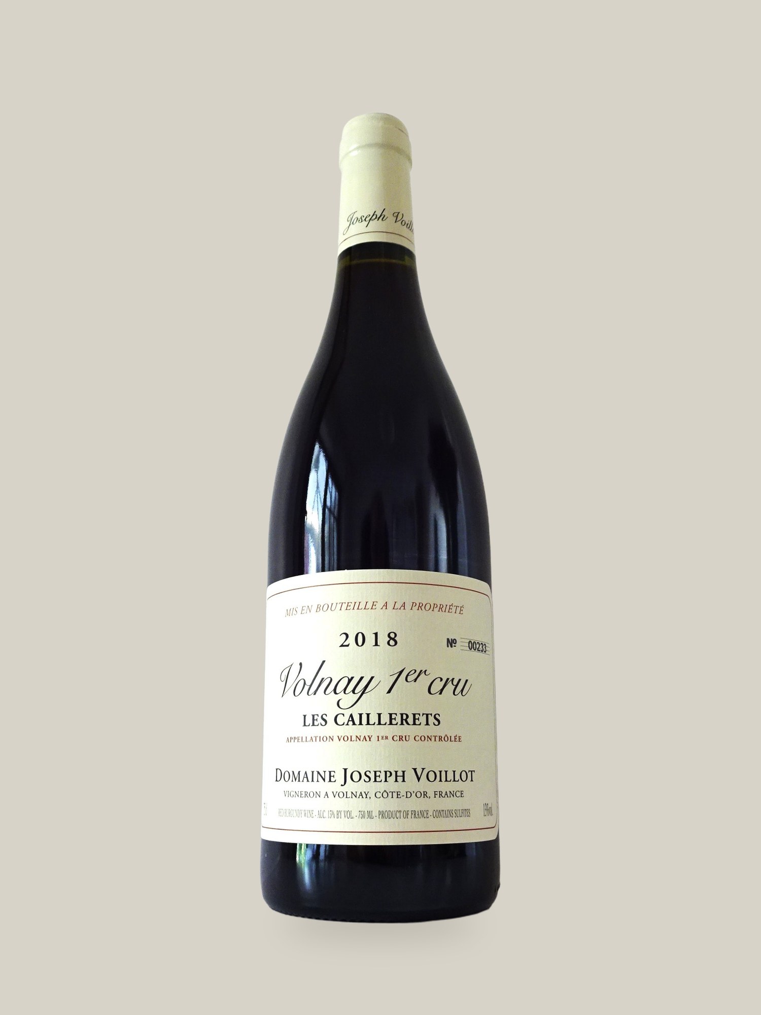 Domaine Joseph Voillot Volnay 1er Cru Les Caillerets 2018